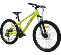 Keskin HT MTB1 24 collu bērnu kalnu velosipēds – 21 ātrums, 2,35 collu pneimatiskās riepas, disku bremzes, alumīnija rāmis, neona zaļā krāsā
