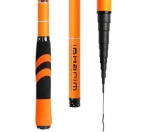 Makšķere Oglekļa šķiedras teleskopiskā svārstveida makšķere Rokas makšķere Karpu ultralight ceļojuma 3,6 m / 4,5 m / 5,4 m / 6,3 m / 7,2 m makšķere (krāsa: oranža, garums: 6,3 m)