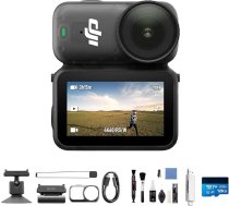 DJI Osmo Nano Standard Combo – 4K/60fps mazā mini kamera ar 1/1,3 collu sensoru, 143° platleņķa video, 200 minūšu bateriju, var piestiprināt jebkur, ūdensizturīga POV kamera (128 GB atmiņas karte Combo +