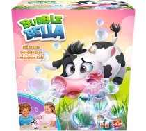 „Goliath Bubble Bella“, galda spēle no 4 gadu vecuma, bērnu spēle ar ziepju burbuļiem, aktīvā spēle ar burbuļu ģeneratoru un spēles elementiem, vidējais spēles ilgums 15 minūtes, vācu valodā