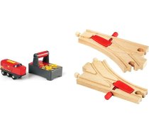 BRIO World 33213 IR kravas lokomotīve – elektriskā lokomotīve ar tālvadības pulti – piederumi BRIO World – rotaļlieta maziem bērniem, ieteicama no 3 gadu vecuma, un dzelzceļa komplekts 33344 – mehānisko slēdžu pāris (L1/M1)