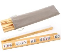 Mahjong plaukti – [paplašinātais izmērs] 19 collu koka mahjong plaukti ar piespiežamu stiprinājumu, 4 plauktu komplekts mahjong spēlei, domino spēļu statīvs (iekļauti magnētiski piestiprināmi mahjong slīdņi)