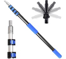 Gekufa teleskopiskais stienis 8,5 m, pagarināšanas stienis no 1,5 līdz 6 m, regulējams, viegls, ar universālu Twist-On metāla adapteri krāsošanai, tīrīšanai, logu un notekcauruļu tīrīšanai