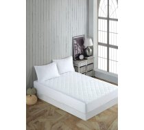 Kokvilnas matrača pārvalks Hipoalerģisks elastīgs elastīgs pārvalks Elpojošs un ērts elastīgs matrača pārvalks (balts, 140 x 190/200+ (35-40))