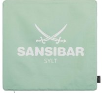 Sansibar Dekoratīvs spilvens, dīvāna spilvens, 100% kokvilna (pārvalks - 45 x 45 cm - 2 gabali, piparmētra/balts)