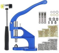 Profesionāls knaiblīšu komplekts ar 1500 cilpām (6/10/12 mm) | Kniedēšanas un kniedēšanas rīks audumiem/plēvēm/tārpiem/plēvēm | Komplektā ietilpst arī knaiblīšu knaibles un preses knaibles