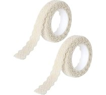 4 jardu smilškrāsas pašlīmējošās mežģīnes, mežģīņu apmales, mežģīņu lentes vintage stilā, boho apdare, dāvanu komplekts, pašlīmējošā dekoratīvā lenta, mežģīņu lenta, amatniecībai, kāzām, dekorēšanai, šūšanai