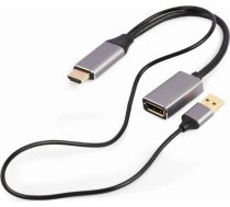Adapteris hdmi to dp 4k 60hz usb-a powered