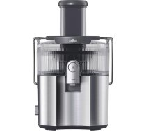 Braun MultiJuice 7 SJ700 centrbēdzes sulu spiedpulkstenīšu spiede ar ColdXtract tehnoloģiju, 75 mm uzpildes caurums, 2 l augļu sulas tvertne, pretpilēšanas sistēma, 4 virzienu drošības sistēma, nerūsējošā tērauda filtrs, 1000 W, pelēka kr