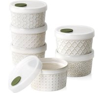 DOWAN Creme Brulee trauciņi ar vāku, 6 gab., 180 ml porcelāna suflie veidnes, drošas krāsnī, Creme Brulee trauciņi, mini kastrolis gardiem piedevām, Crème Brûlée, mērcēm, kastroļiem