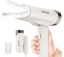 Pārnēsājamais tvaika tvaicētājs 1200 W, rokas tvaicētājs ar 30 sekunžu ātru uzkarsēšanu, 150 ml ūdens tvertne, 90° salokāms, 2-in-1 tvaika gludeklis un gludeklis, spēcīga tvaika jauda ceļošanai un lietošanai mājās