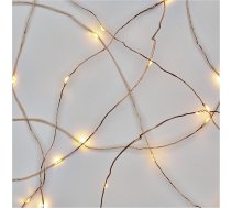 EMOS Nano pasaku gaismas silti balta iekštelpām un ārpus telpām (IP44), 4 m garas LED Ziemassvētku pasaku gaismas Nano ballītēm, Ziemassvētkiem, 6 stundu taimera funkcija, barošanas avots un transformators, vara kabelis