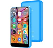 80 GB MP3 atskaņotājs ar Bluetooth un WiFi, 4,0 collu skārienjūtīgais MP3 atskaņotājs bērniem, iebūvēts skaļrunis, MP4 atskaņotājs ar Spotify, Audible, Amazon Music, Deezer, Pandora, FM radio, līdz 1 TB, zils