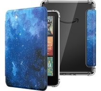 MoKo futrālis All-new7 E-reader 12th Gen 2024/2025 & Colorsoft 2024/2025, īpaši caurspīdīgs, mīksts, caurspīdīgs TPU aizmugurējais, viegls, aizsargvāciņš ar automātisku miega/modināšanas funkciju, nepiemērots BOOX & Kobo, Blue Stars