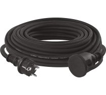 EMOS - IP44 pagarinātājs 25 m - 1 Schuko kontaktligzda - ūdensizturīgs, triecienizturīgs, izturīgs pret triecieniem, temperatūru un eļļām - 230 V, 16 A, 3680 W - gumijas izolācija - H07RN-F3G 2,5 mm2 - izmantošanai ārpus telpām - melns