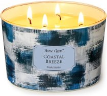 Home Lights Aromātiskās sveces stiklā 510 g sojas sveces 4 daktu sveces burkas Aromterapija bezdūmu 50 stundas pilnībā degoša aromātiskā svece Piekrastes vēji