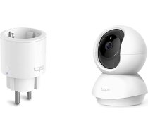 TP-Link Tapo Nano viedā WiFi ligzda Tapo P115 un TP-Link Tapo C200 360° WiFi iekštelpu novērošanas kamera, FHD 1080P, nakts redzamība, kustības noteikšana, divvirzienu audio signāls