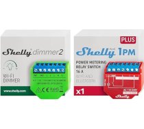 Shelly Dimmer 2 Inteliģentais WiFi dimmeris Nepieciešams neitrālais vads Mājas automatizācija & Plus 1PM WLAN & Bluetooth releju slēdzis ar strāvas mērīšanu Viedā mājas automatizācija