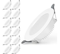 LED iebūvētie starmeši 230 V, 12 LED plakanā griestu apgaismojuma komplekts AC175-265 V, 7 W 700 LM, ekvivalents 70 W kvēlspuldzei, neitrāli balta 4500 K, griestu starmeši vannas istabai