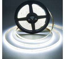 12 V COB LED lente 5 m, 6000 K dienasgaismas baltā LED lente ar 480LEDs/M, CRI 90+, 8 mm platums, vienmērīga LED lentes gaisma bez punktiņiem istabas skapī mājas DIY projektiem (bez barošanas avota)
