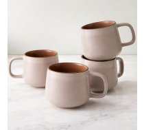 Lielu keramikas kafijas krūžu komplekts (4 gab.), 470 ml, akmensmasas kafijas krūzes ar ērtu rokturi, piemērotas latte, tējai, kapučīno un kakao, piemērotas lietošanai mikroviļņu krāsnī un mazgāšanai trauku mazgājamā mašīnā, modernas
