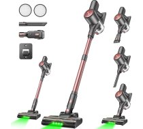 Vexilar V10PRO bezvadu putekļsūcējs, 45 minūtes/45 kPa/450 W, akumulatora putekļsūcējs ar zaļo LED indikatoru, 6-in-1 ultraviegls bezvadu putekļsūcējs, īpaši kluss, piemērots paklājiem, cietajām grīdām un dzīvnieku spalvām