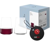 Zwiesel Glas Level sarkanvīna glāzes (2 gab. komplekts), vīna glāzes bez kātiņa, piemērotas vīnam, atdzesētam matcha latte un kokteiļiem, Tritan kristāla glāzes, piemērotas mazgāšanai trauku mazgājamā mašīnā, ražotas Vācijā (preces