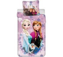 „Disney Frozen“ Elsa un Anna sega 135 x 200 cm + spilvendrāna 80 x 80 cm, 100 % kokvilna