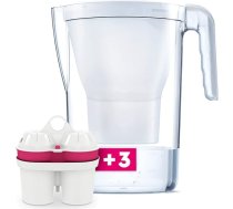 BWT Vida galda ūdens filtrs ar 3 filtrējošajām kasetnēm, magnija bagātināts ūdens | Galda modelis | 2,6 litri | Balts