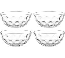 LEONARDO HOME „Cucina“ optisko trauku komplekts • 4 gab. • Desertai, mērcēm, garnīriem • Universāls ikdienas lietošanai • Stāpējams • Kompakts • Moderns dizains galda un virtuves vajadzībām • Augstums 4,3 cm • Caurspīdīgs