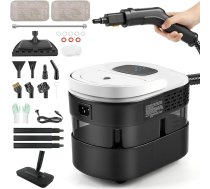 Rokas tvaika tīrītājs, 2500 W rokas tvaika tīrītājs visām vajadzībām ar 15 piederumiem, 4,5 bar tvaika spiediens, 1600 ml tvertne, pārnēsājams tvaika tīrītājs logiem, virtuvei, grīdai un automašīnai