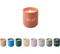 Design Letters aromātiskās sveces stikla trauciņā, mazās | Aromātiskā svece no 100 % sojas vaska, degšanas ilgums līdz 15 stundām | Ziemassvētku kolekcija un relaksācijas dāvana sievietēm | Trauciņus var izmantot kā vāzes