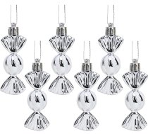 Christmas Concepts® 6–8 cm lielu mini bumbiņu komplekts ar jaukām formām – ar spīdīgu un mirdzošu apdari – Ziemassvētku eglīšu rotājumi (grafīta krāsā)