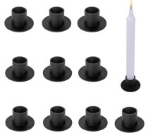 Metāla svečturu komplekts, konusa formas svečturi, piemēroti 2,2 cm diametra cilindriskām svecēm kāzām, ballītēm, gadadienām, galda dekorācijām, ievākšanās dāvanai (10 gab.)