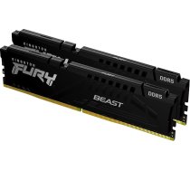 Kingston FURY Beast Black DDR5 16GB (2x8GB) 5200MT/s CL40 DIMM galddatora spēļu atmiņas komplekts ar 2 Intel XMP - KF552C40BBK2-16