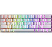 GK61 Hot-Swap mehāniskā spēļu tastatūra - 61 taustiņš ar daudzkrāsainu RGB LED apgaismojumu PC/Mac spēlētājiem (Gateron Optical Brown, balta)