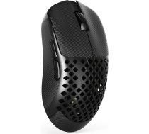 MAMBASNAKE M2 oglekļa šķiedras bezvadu spēļu pele, 41 g īpaši viegla, 40000 DPI, PAW3395PRO sensors, BK52820 mikroshēma, Ice Feel pārklājums, BT/2.4G/Wired, PTFE slīdošās kājas, saķeres lente, PC/Mac, melna