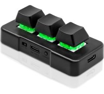 3 pogas Mini tastatūra 2.4G bezvadu 2-in-1 mehāniskā spēļu tastatūra Hot Key pielāgota programma ar RGB LED spēļu OSU biroja darbam