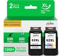 62XL 62 XL printeru kasetnes 62 XL saderīgas ar HP 62 printeru 62XL 62XL 62XL melnās krāsas kasetnes Envy 5540 5548 7640 5640 5646 HP OfficeJet 250 200 5740 5742 (2 gab.)