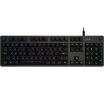 Logitech G512 mehāniskā spēļu tastatūra, GX-Brown taktilo slēdži, LIGHTSYNC RGB apgaismojums, USB cilpa, alumīnija korpuss, programmējami F- taustiņi, spāņu QWERTY izkārtojums, melns