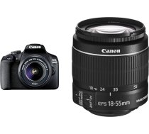 Canon EOS 2000D spoguļkameras ar objektīviem EF-S 18-55 F3.5-5.6 III un EF-S 18-55 mm F3.5-5.6 is II universālais tālummaiņas objektīvs (58 mm filtra vītne) melns