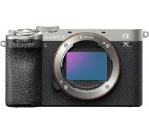 Sony Alpha 7C II pilna kadra sistēmas kamera - 33 MP, reāllaika automātiskā fokusēšana, 10 kadri sekundē, 4K video, noliekts skārienjūtīgais ekrāns, kompakta un viegla (sudraba/melna)