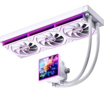 TZMRIT PF360-SE Aio ūdens dzesēšanas 360 mm ventilators ar 4 collu LCD ekrānu, ARGB Infinity Mirror 2000 RPM PWM ventilators, AM4/AM5 un Intel LGA1851/1700 (balts)