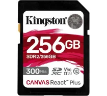 Kingston Canvas React Plus 256GB SDXC atmiņas karte UHS-II 300R/260W U3 V90 Full HD/4K/8K - SDR2/256GB
