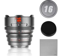7artisans 16 mm T2.1 kino objektД«vs S35 kadrs, saderД«gs ar Fuji X-Mount, priekЕЎ FUJIFILM X-S20/X-T5/X-H2/X-T4/X-H2S/X-T3/X-S10 (Titanium Grey)