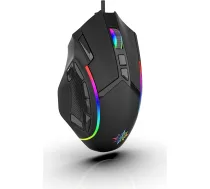 İnca IMG-351 Wired Gaming Mouse - RGB pele ar 12 800 DPI, 12 programmējamām pogām, ergonomisks dizains - spēļu pele datoriem un klēpjdatoriem, melna