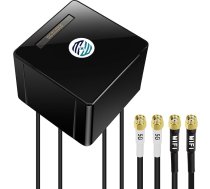 Maswell 5G antena 4-in-1, 2X2 MIMO 5G + 2X2 MIMO WiFi 6 āra, Omni 600-8000MHz āra antena WiFi 6E WiFi 7 Cellular 5G 4G+ LTE-A, LMR195 ekvivalents SMA spraudnis RP-SMA (Master_Cubic 2C2W)