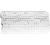 Keychron B6 Pro bezvadu tastatūra Ultra Thin 100% AZERTY izkārtojuma spēļu tastatūras programmēšana ar ZMK Launcher 2.4GHz Bluetooth 5.2 Wired priekš Mac/Windows/Linux - Ivory White