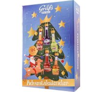 Gräfs liķiera Adventes kalendārs 2024, 24 x 0,02 l mini šņabīši un „Small Coward“ kokteiļi, oriģināls alkohola Adventes kalendārs pieaugušajiem, vīriešiem un sievietēm, dāvanu ideja Ziemassvētkiem