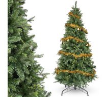 YEAUPE PRO Mākslīgā Ziemassvētku eglīte 160 cm ar 800 uzgaļiem, PVC + PE, izturīgs metāla statīvs ar 9 m dekorēšanas lentu, izmantošanai iekštelpās un ārpus telpām